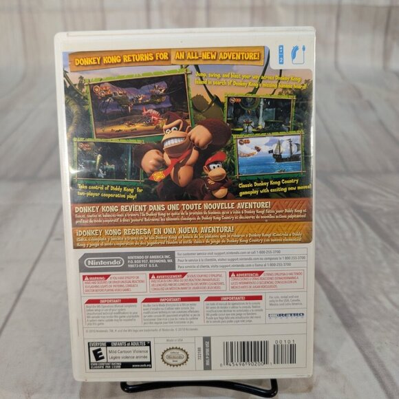 Nintendo Donkey Kong Country Returns 2010 Console Game for Nintendo Wii CIB - Picture 2 of 8